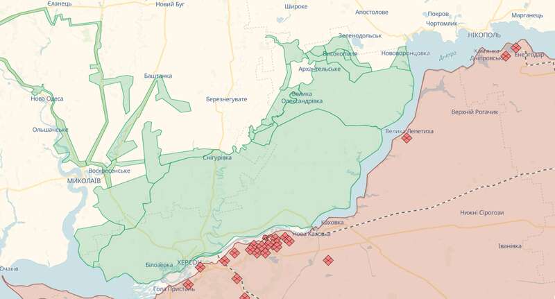 В Херсонской области российские войска во время обстрелов повредили припортовую инфраструктуру dqxikeidqxidqrant