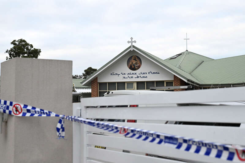Aftermath of a knife attack at the Assyrian Christ The Good Shepherd Church, in Sydney