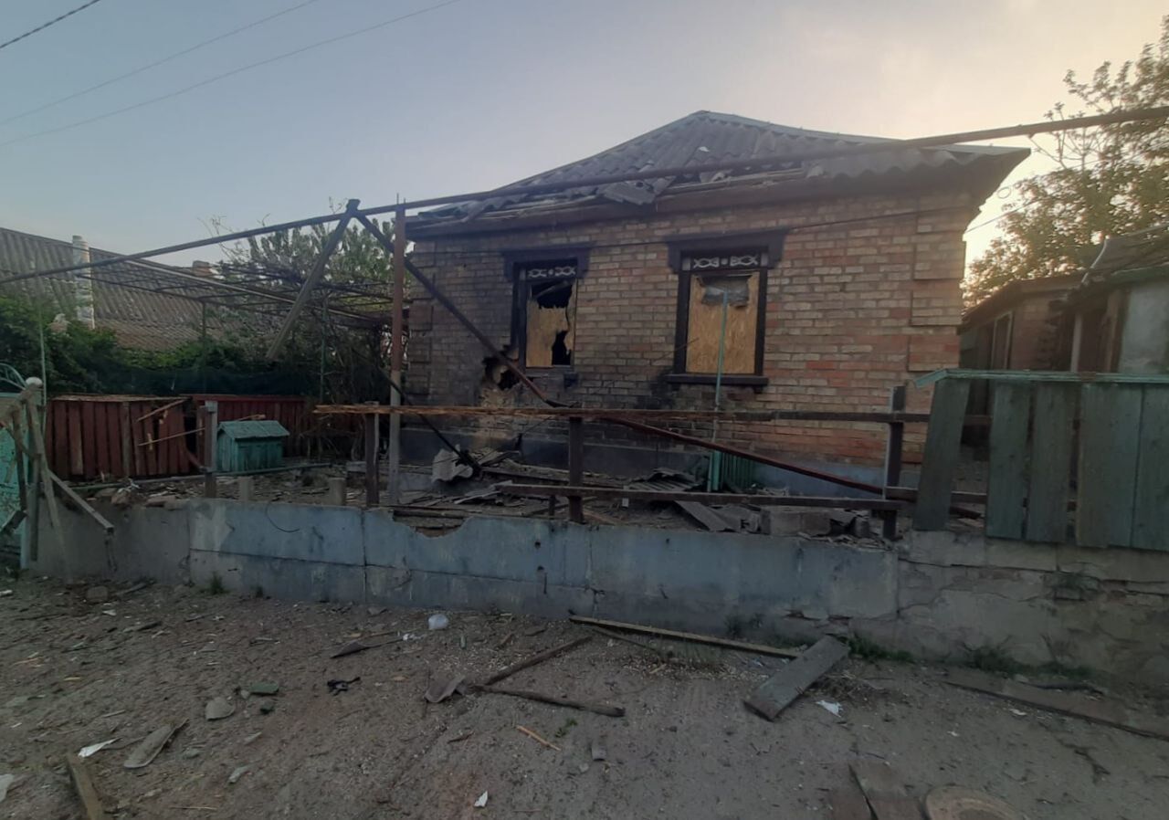 The invaders hit Nikopol, there is destruction and damage. Photo
