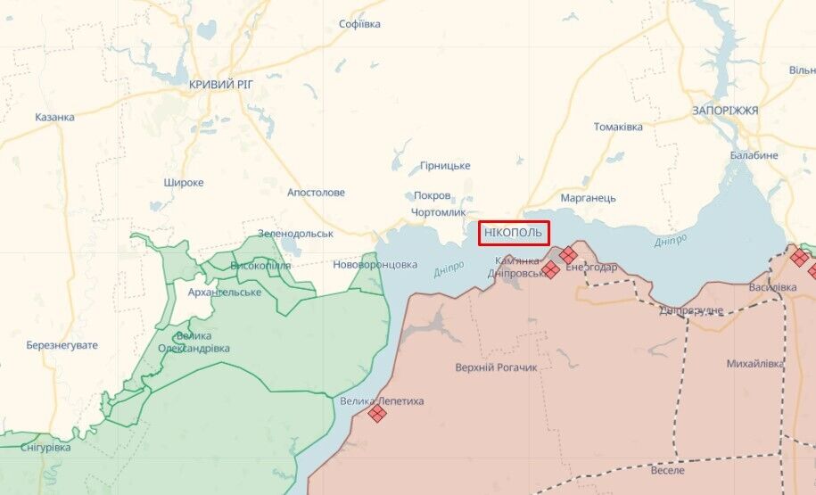 The invaders hit Nikopol, there is destruction and damage. Photo