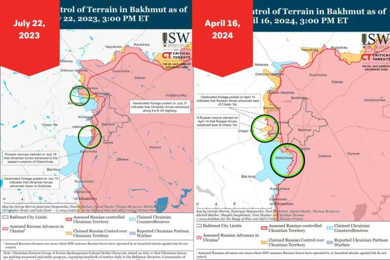 бахмут карта
