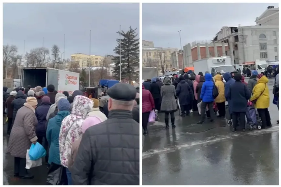 Россияне в очереди за яйцами dqxikeidqxidqeant