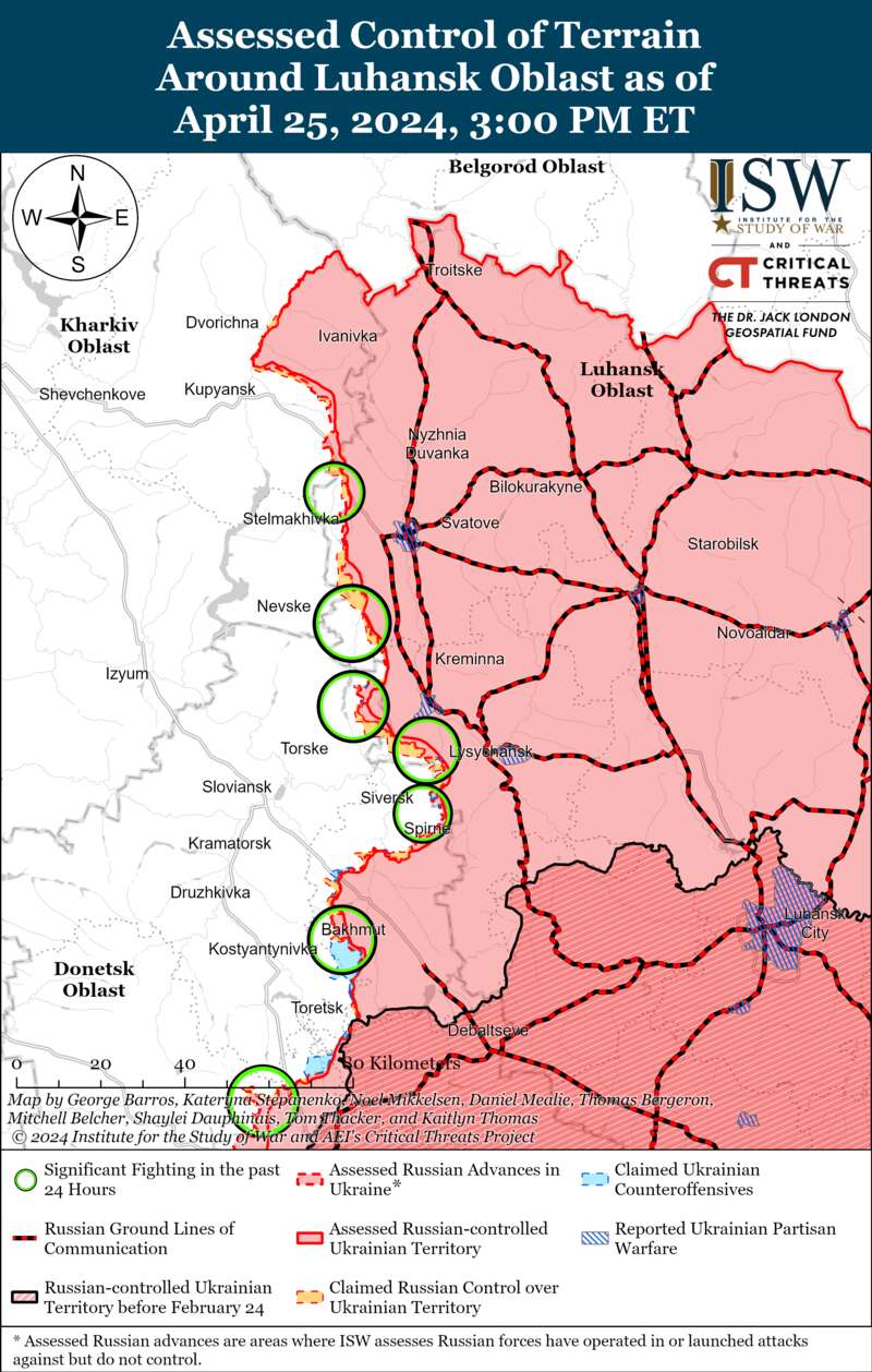 West of Avdiivka, the occupiers can force the Ukrainian Armed Forces to withdraw from tactical positions: ISW maps