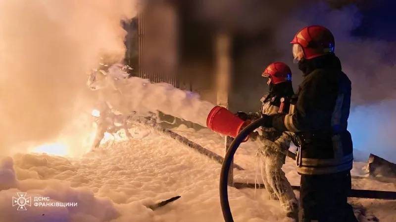 The target of the occupiers in the Ivano-Frankivsk region was a critical infrastructure facility: a fire occurred. Photo