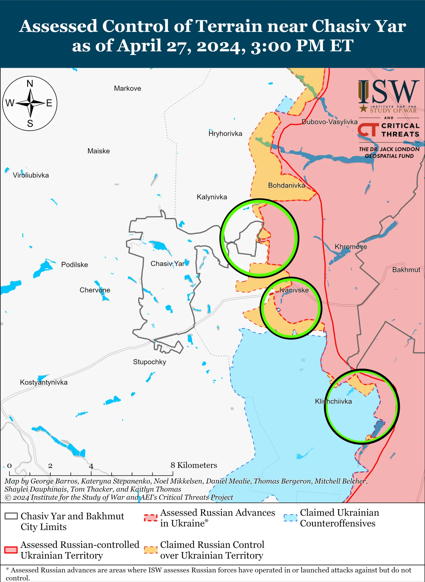 Russia is intensifying its offensive on Chasovaya Yar: ISW described how the enemy is using assaults in the Avdeevka area for this purpose dqxikeidqxiuuant
