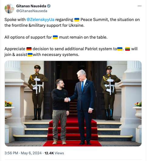 Литва приєднається до ініціативи щодо постачання Україні систем ППО, – Науседа
dqxikeidqxidqeant