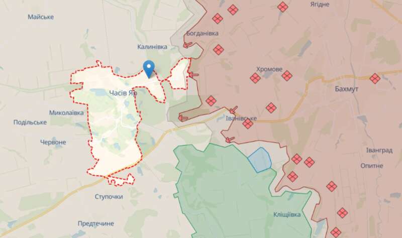 Chasov Yar map deepstate, map of Chasov Yar, Chasov Yar battle dqxikeidqxidqrant
