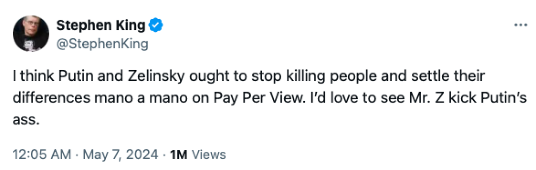 Пост Стивена Кинга dqxikeidqxidqrant