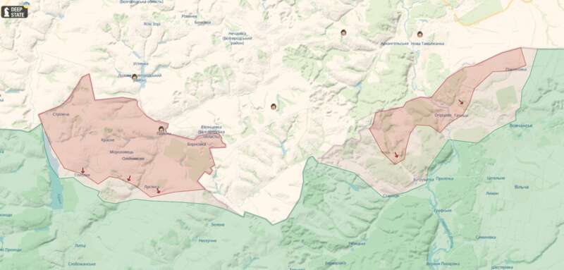 наступ рф, де наступає рф, мапа бойових дій харківська область dqxikeidqxidqrant