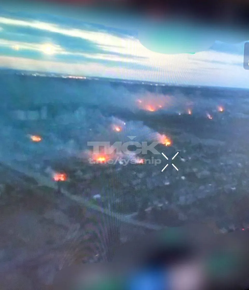 Volchansk. Shot taken by a Ukrainian UAV