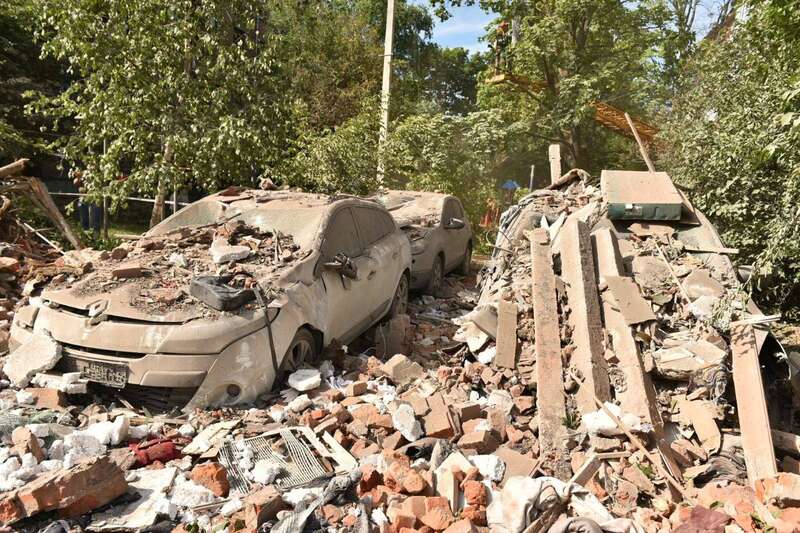 прилет по пятиэтажке в Харькове 31 мая 2024 5