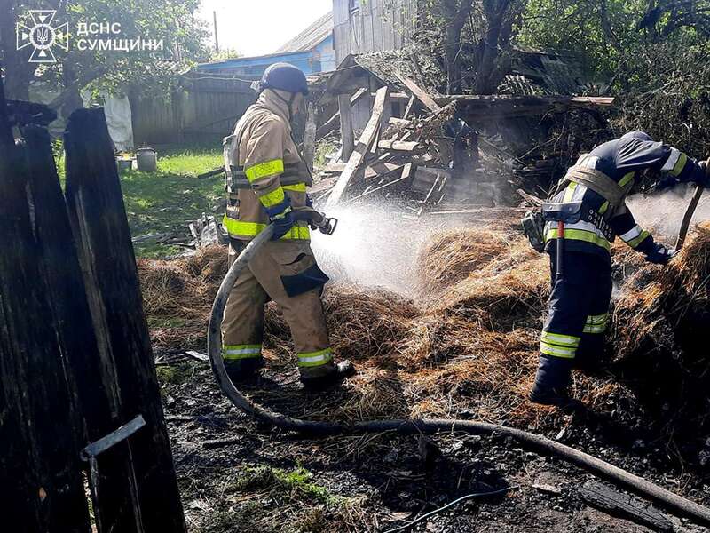 Firefighters put out the fire