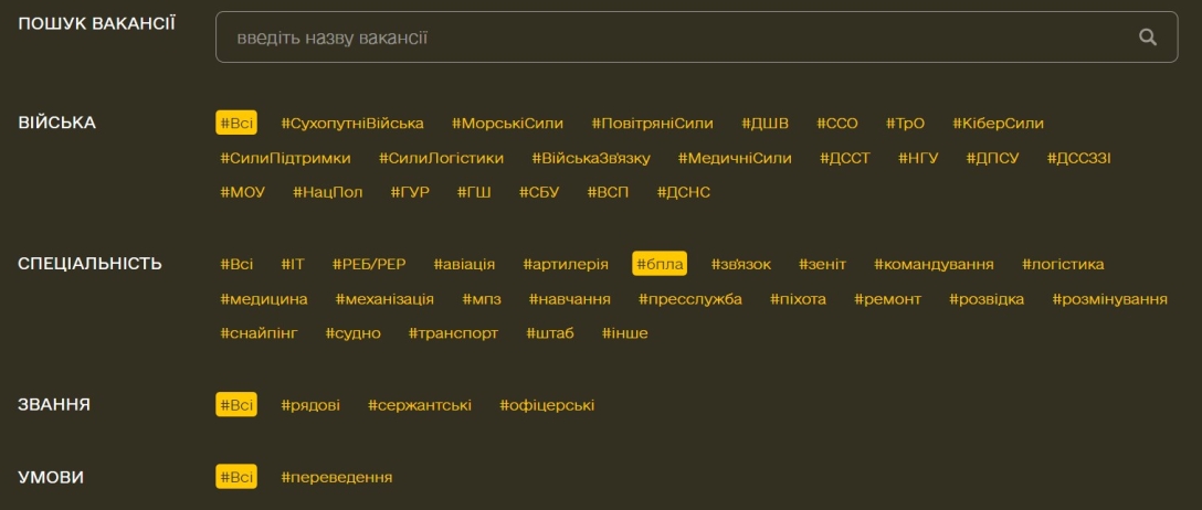 Вакансії у ВСУ, рекрутинг ЗСУ, військова посада Будь собою, Міноборони рекрутинг dqxikeidqxidqeant