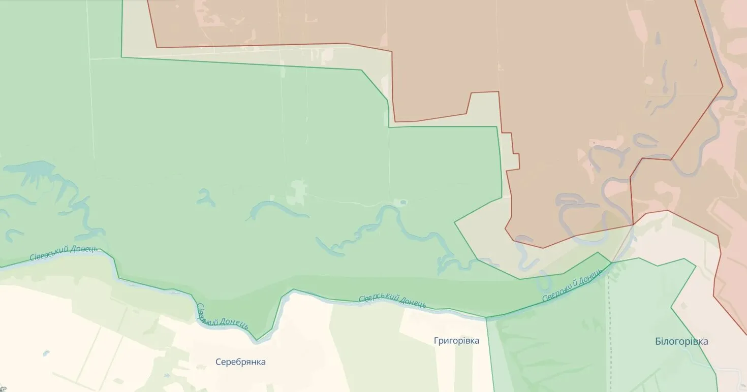 Defense forces drove Russian troops out of positions in Serebryansky forestry: map