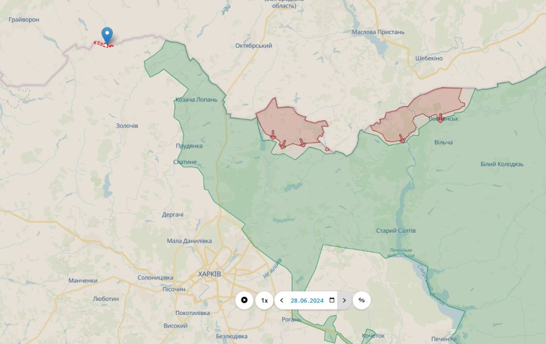 Наступ РФ, наступ на Харків, Липці, Вовчанськ, 29 червня, карта dqxikeidqxidqeant