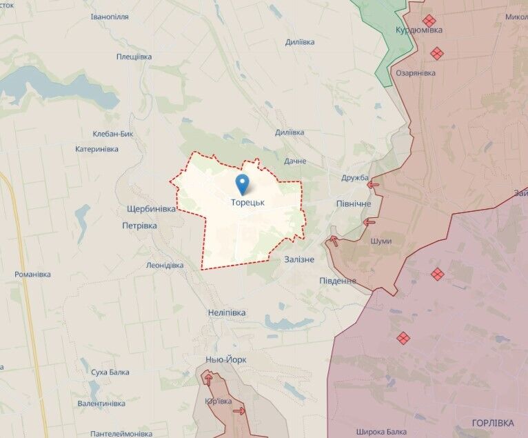 The occupiers are trying to capture Toretsk, they have large reserves: the military announced a difficult situation. Map dqxikeidqxidqrant