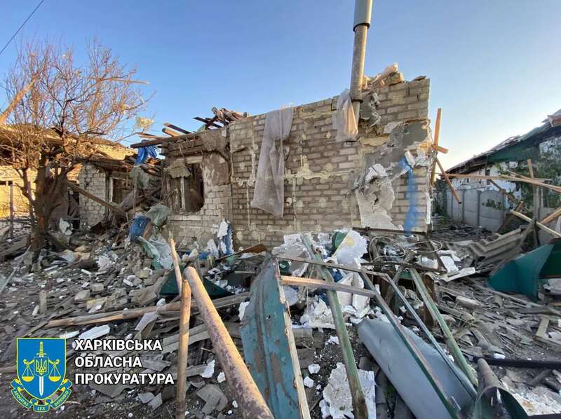 На Харківщині внаслідок ворожих ударів одна людина загинула, ще п’ять поранені. Фото