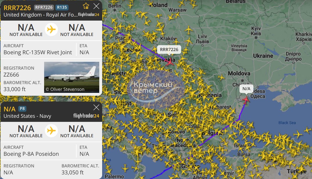 Два самолета НАТО прибыли в Румынию для разведки на крымском направлении, - "Крымский ветер" dqxikeidqxidqrant