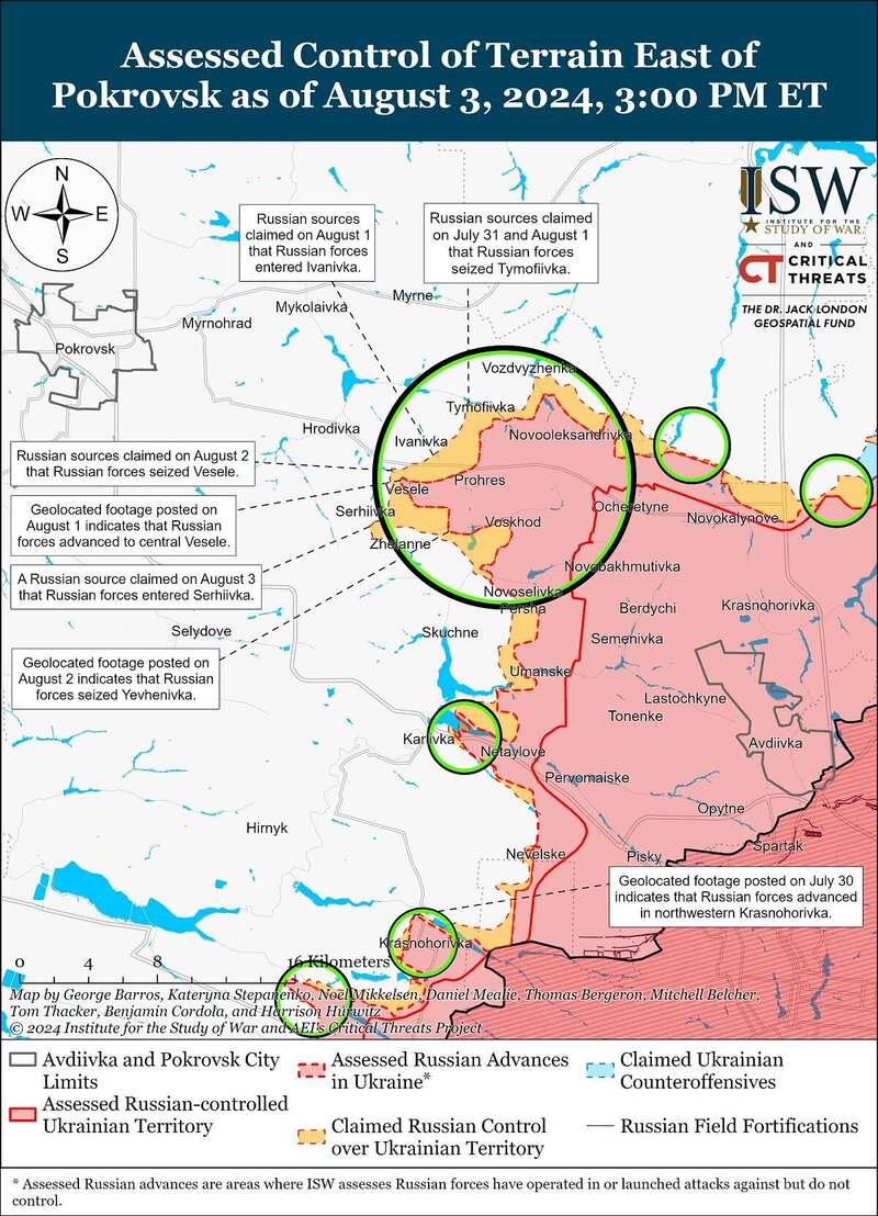 Оккупанты продвинулись в трех точках на востоке Украины – ISW