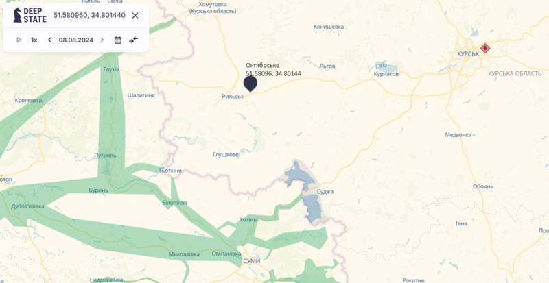Breakthrough in Kursk region, Kursk, Sudzha, breakthrough, Armed Forces of Ukraine, August 9, DeepState, map