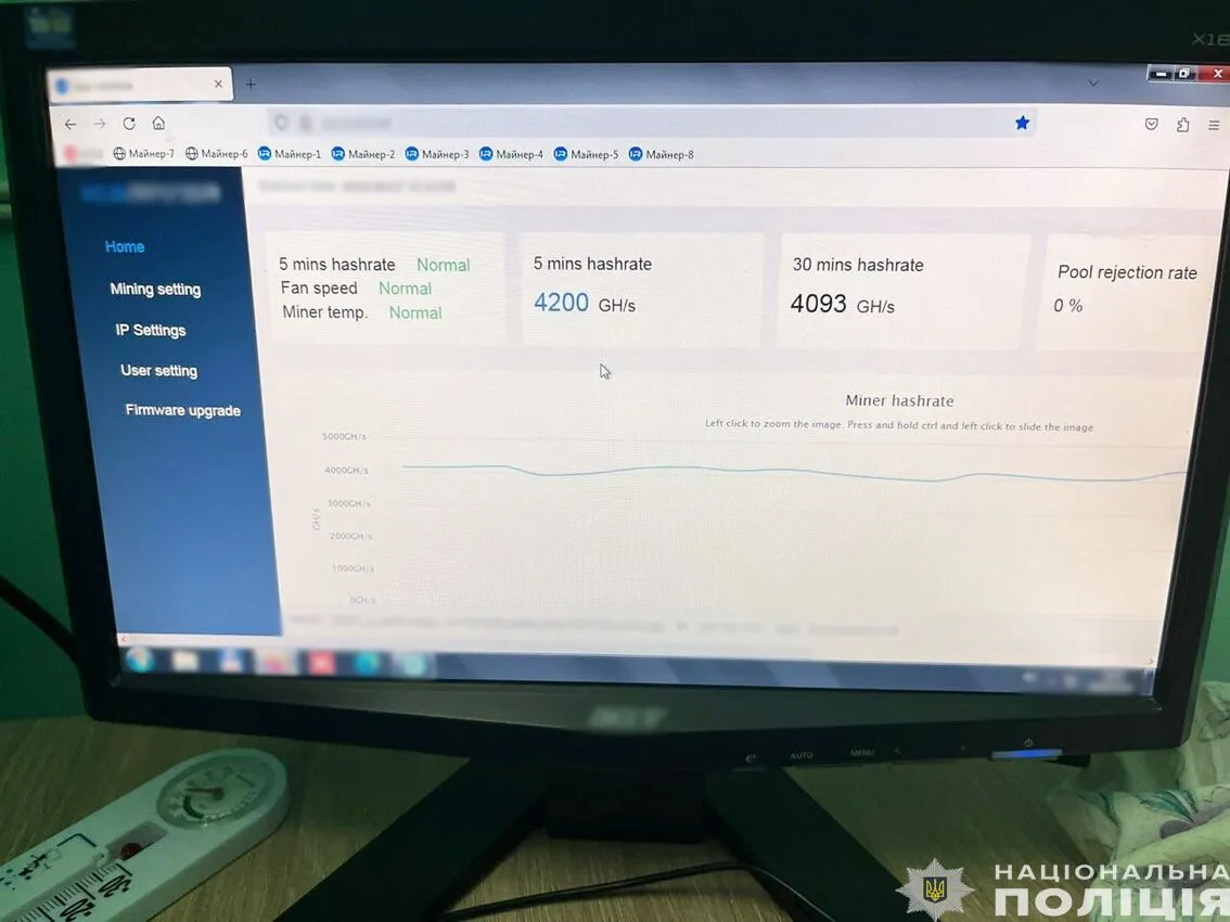 Полиция Черниговской области изъяла оборудование для криптомайнинга