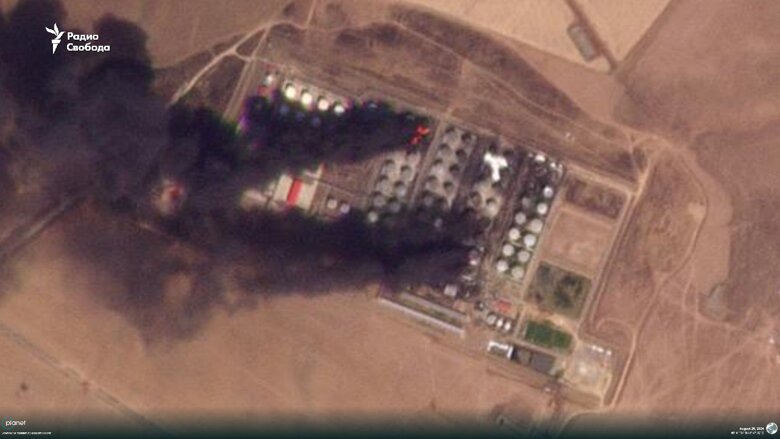 Появились новые спутниковые снимки пожара на российской нефтебазе в Ростовской области. Ее не могут потушить уже девять дней. dqxikeidqxidqeant