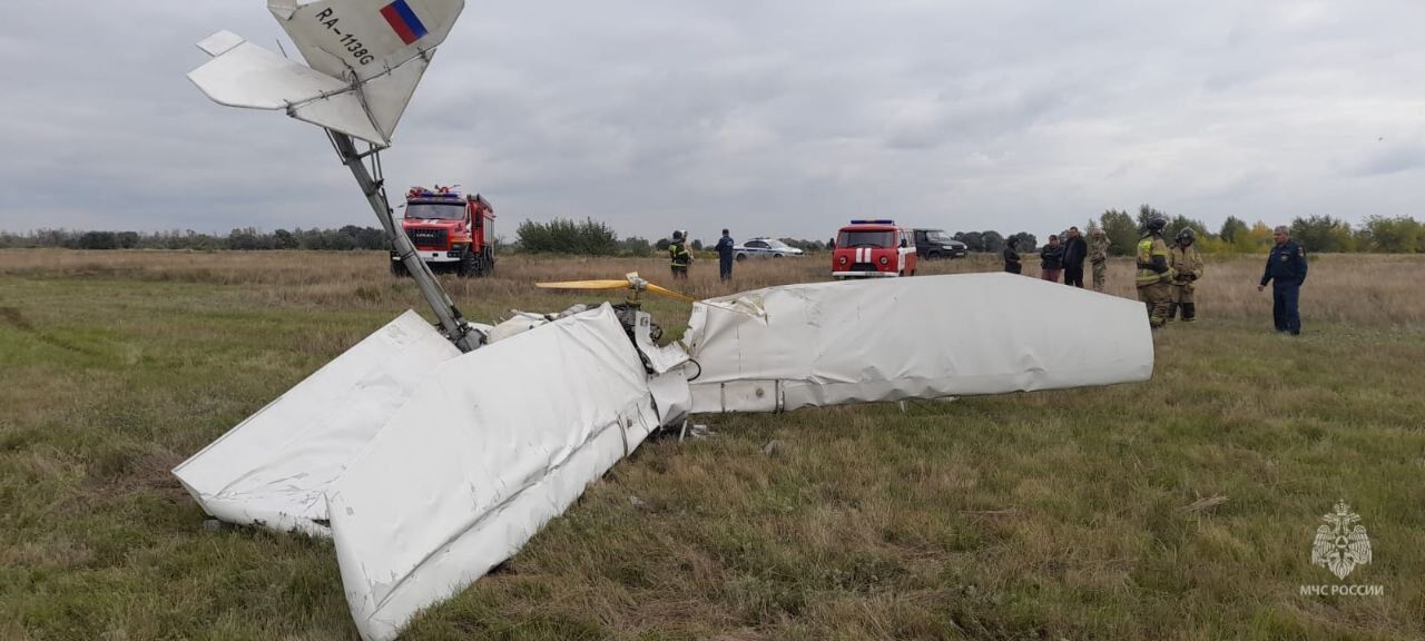 В России упал легкомоторный самолет: пилот погиб