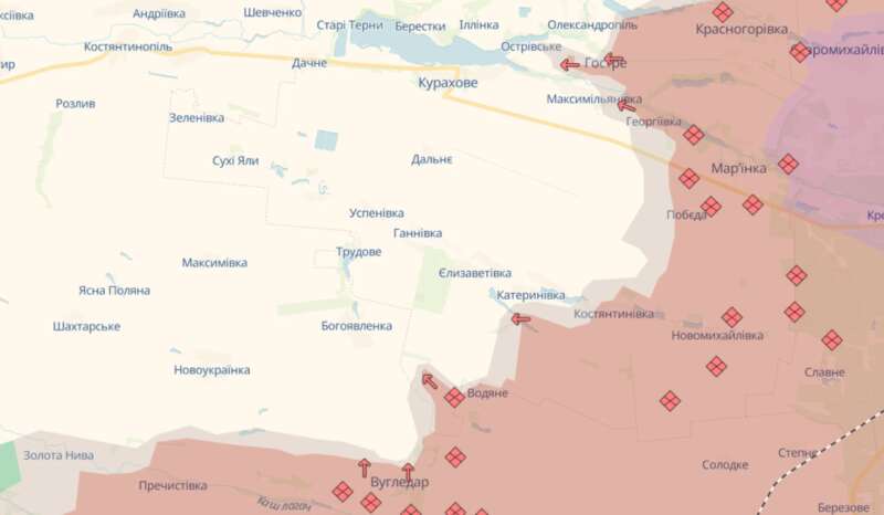 Курахове активно обстрілюють із РСЗВ, ствольної артилерії та бомблять КАБ dqxikeidqxidqrant