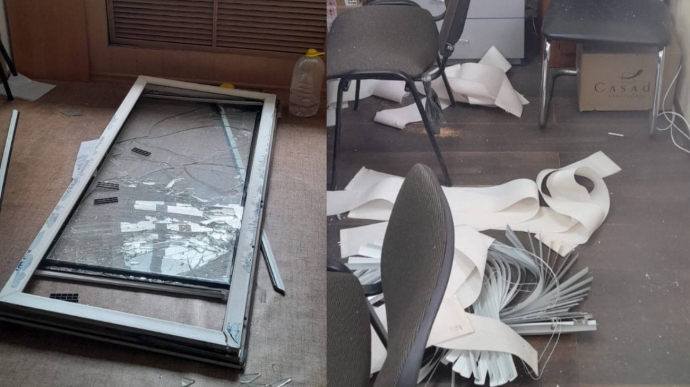 The Russian troops damaged the Red Cross office in Kherson dqxikeidqxidqeant