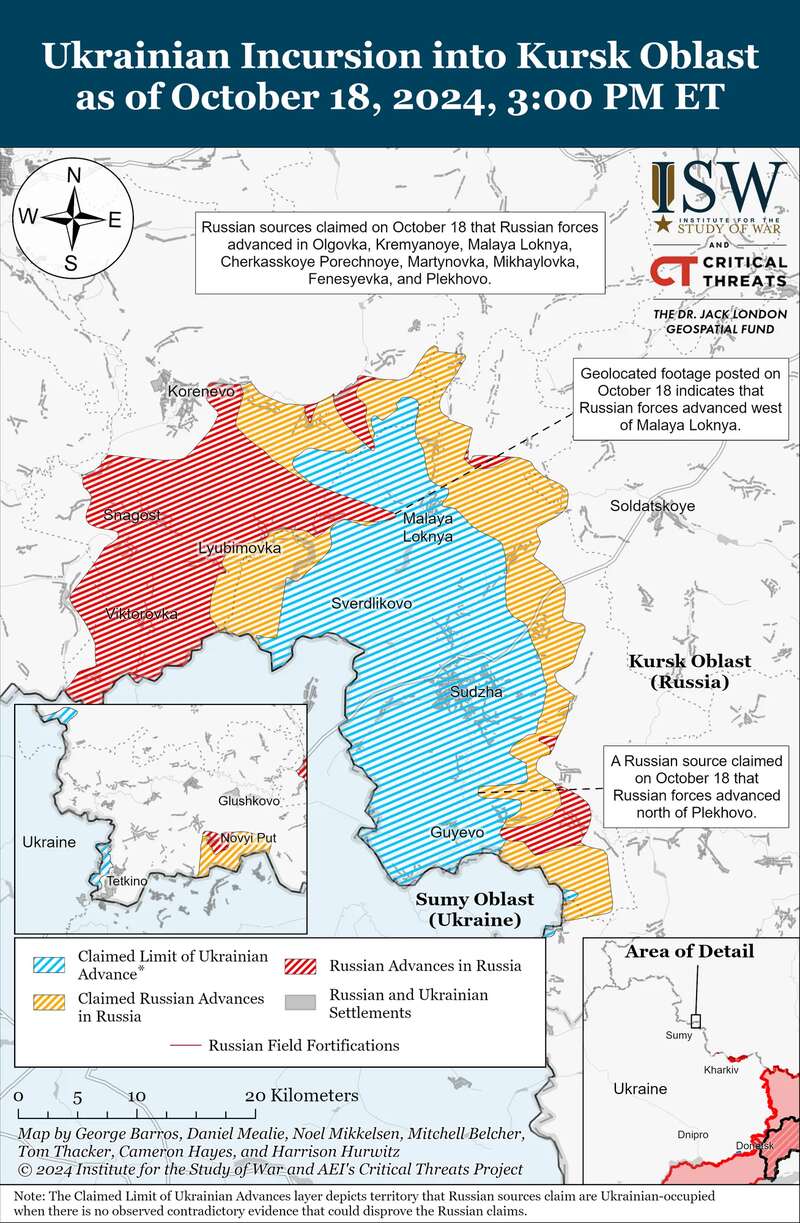 РФ имеет продвижение на фронте в Украине и на Курщине – анализ ISW dqxikeidqxidqeant