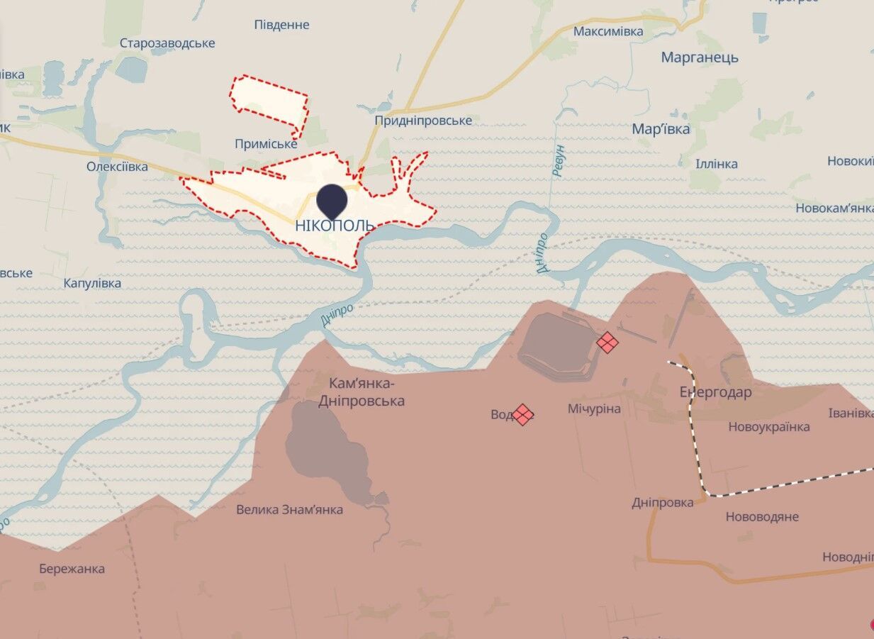 Occupiers struck Nikopol with artillery, three people were injured. Photo