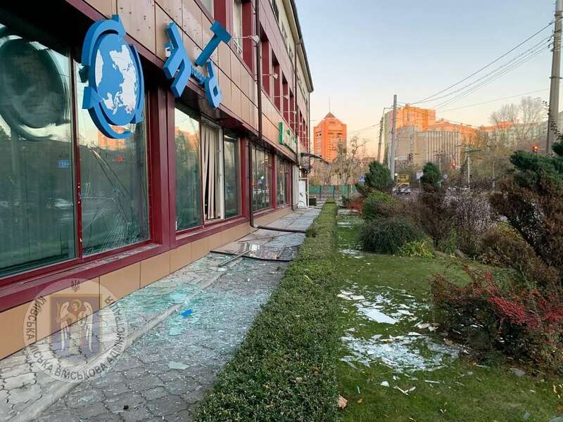 Russian drones shot down in Kyiv in the morning: damage from falling debris. Photo