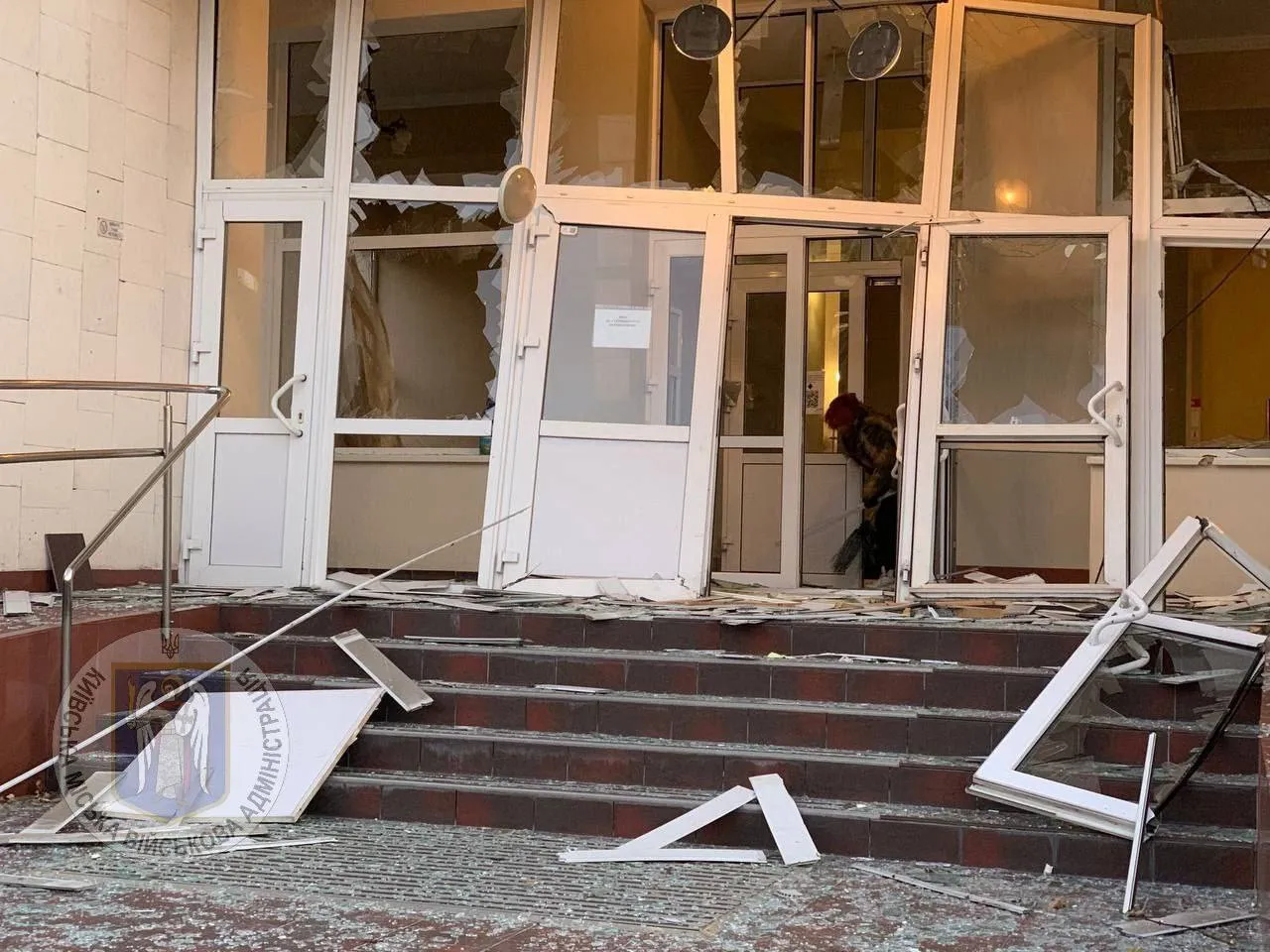 Russian drones shot down in Kyiv in the morning: damage from falling debris. Photo