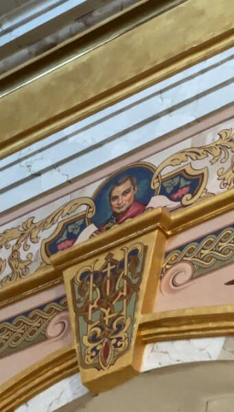 fresco with businessman, portrait of benefactor, ktitor, Cathedral of the Holy Trinity dqxikeidqxiuuant