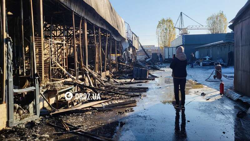 Over ten stores destroyed in the market: new data on the aftermath of the Russian strike on Kyiv. Photo report