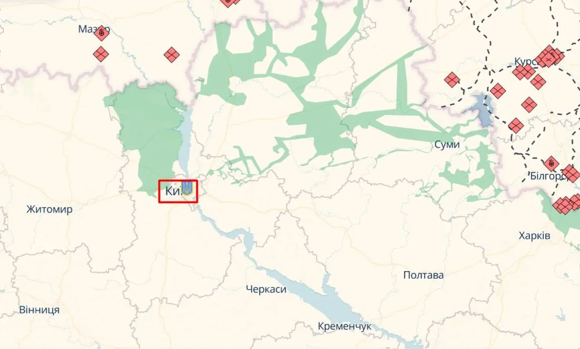 Силы ПВО сбили над Киевом dqxikeidqxidqrant