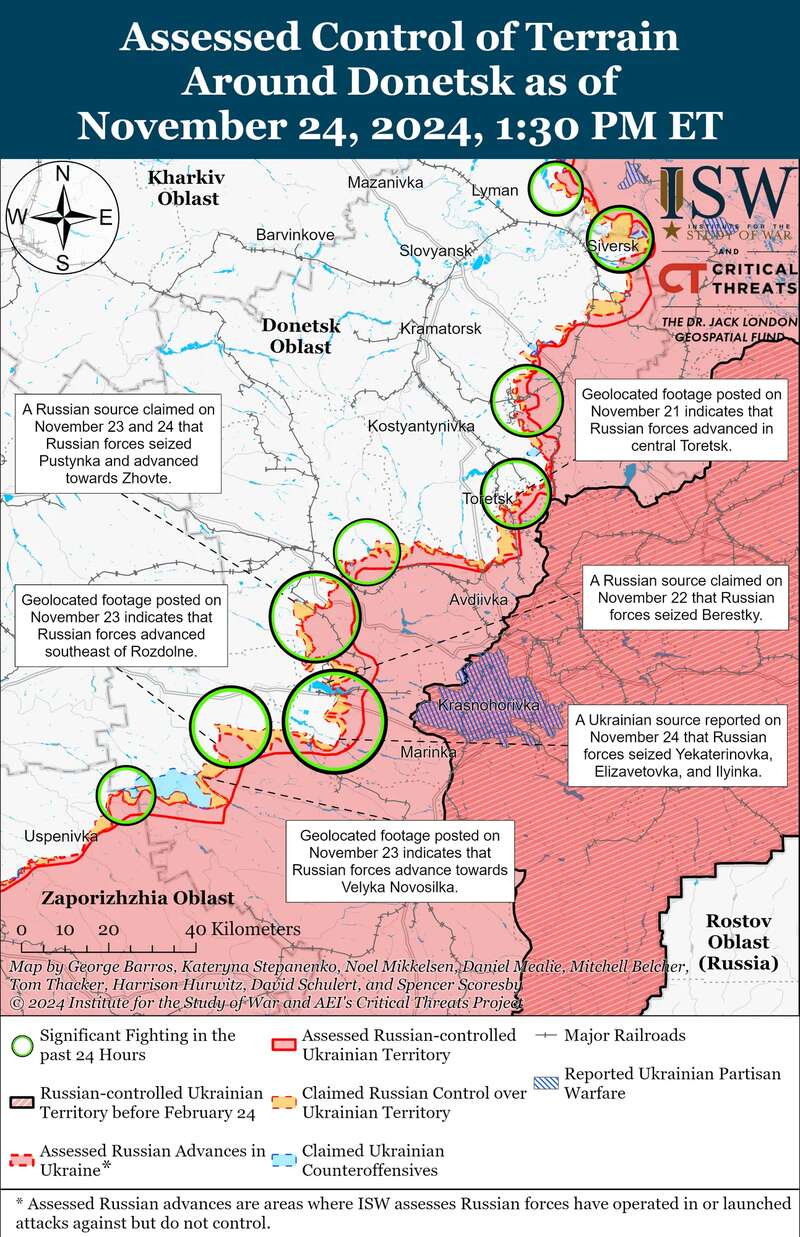 Війна в Україні не зайшла у глухий кут: в ISW проаналізували поточну ситуацію на фронті. Карта