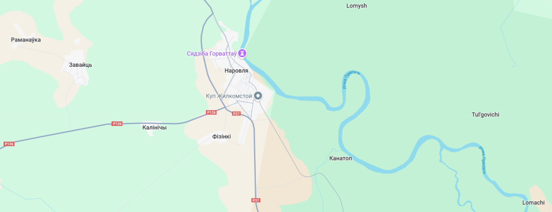 Наровля на мапі dqxikeidqxidqrant