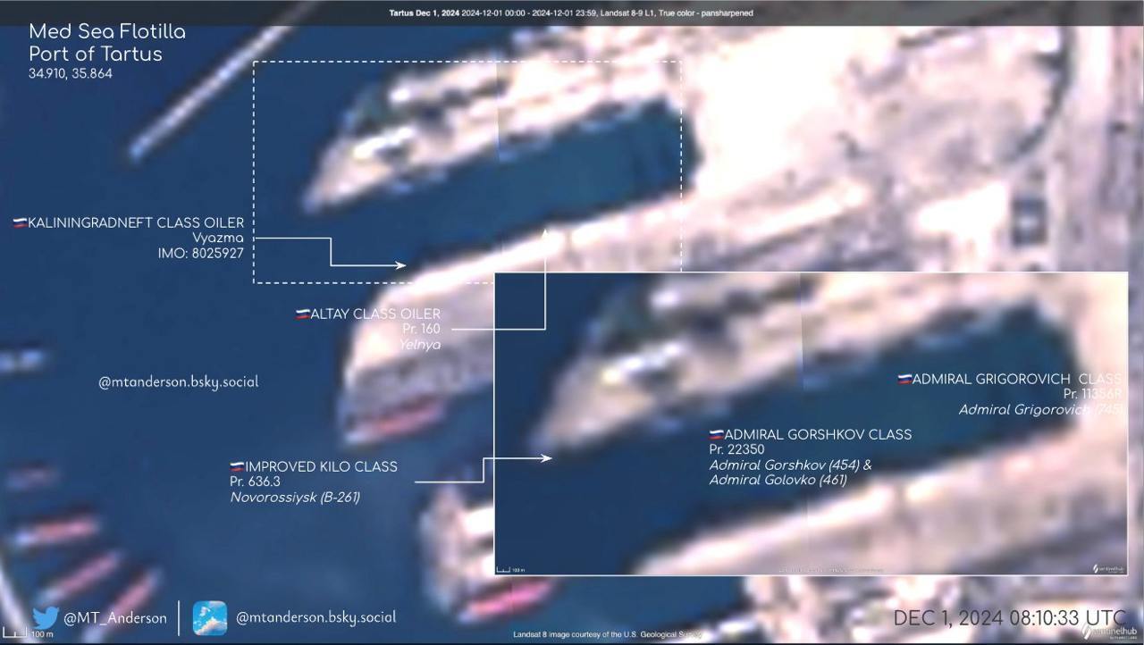 Россия выводит свои корабли из военно-морской базы в сирийском Тартусе, – OSINT-аналитики dqxikeidqxidqeant