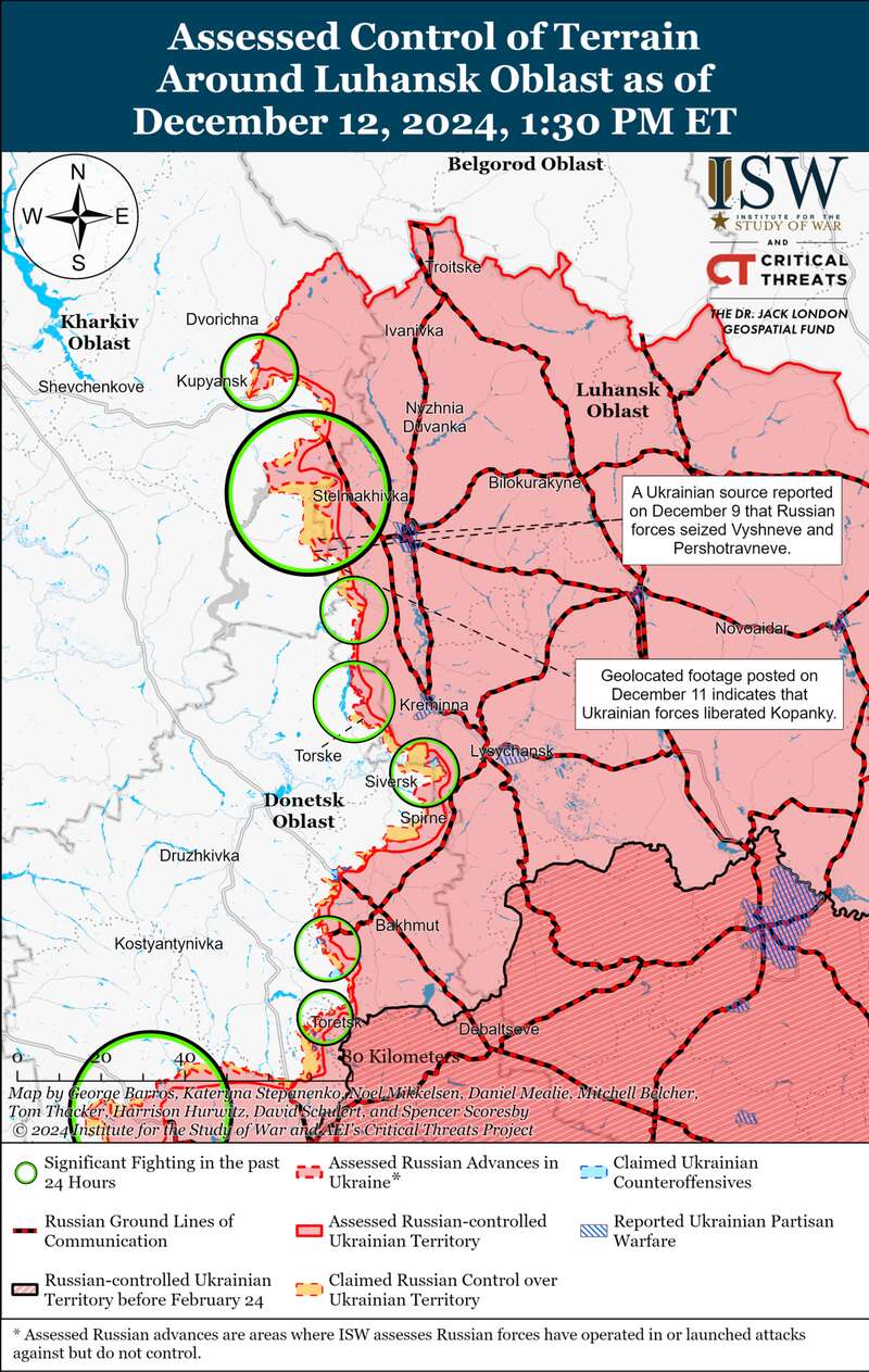 Росія зосереджує основні зусилля на двох напрямках: у Генштабі ЗСУ доповіли про ситуацію на фронті