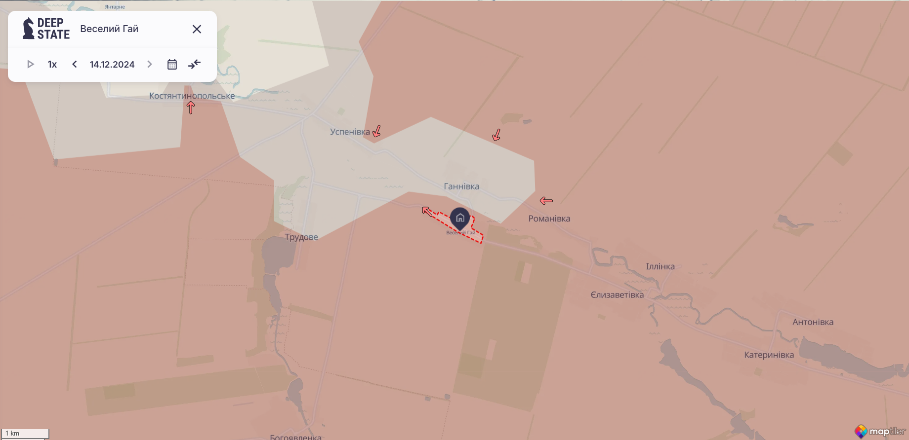 Армія Росії захопила нові населені пункти навколо Успенівки на Донеччині: оновлена карта