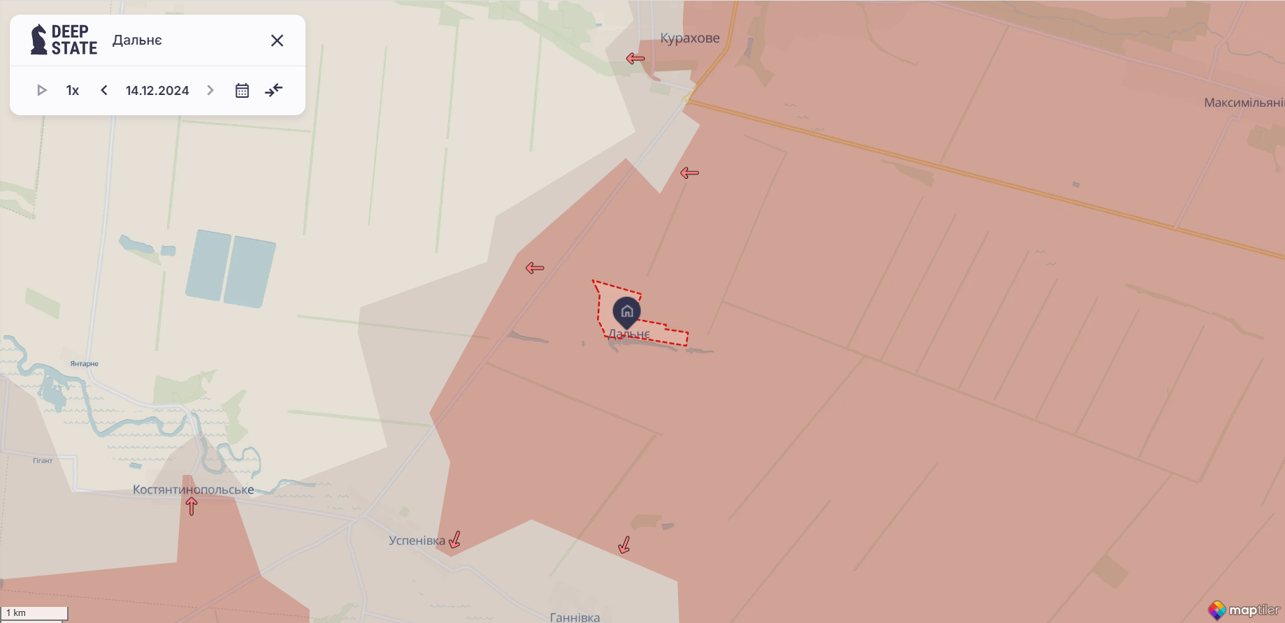 Армія Росії захопила нові населені пункти навколо Успенівки на Донеччині: оновлена карта