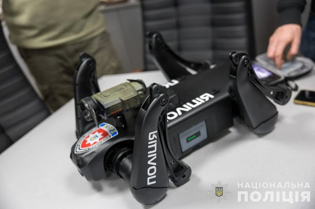 Fighters of the KORD special unit received a ground drone on four