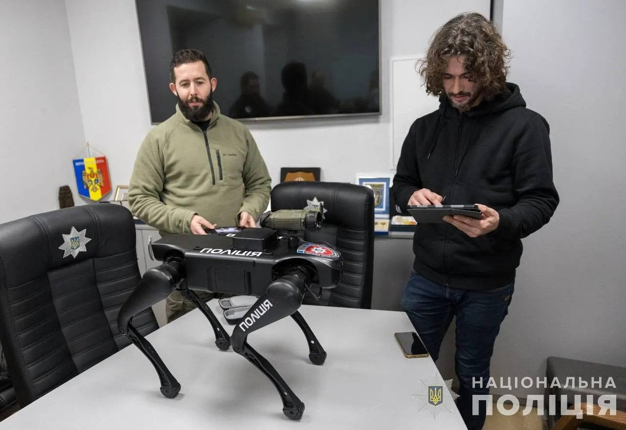 Fighters of the KORD special unit received a ground drone on four