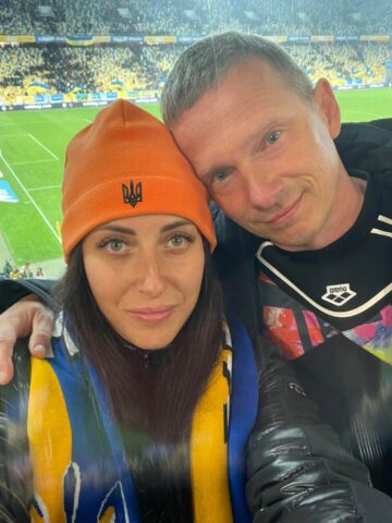 Volodymyr Domansky with his wife Kateryna (photo Facebook)