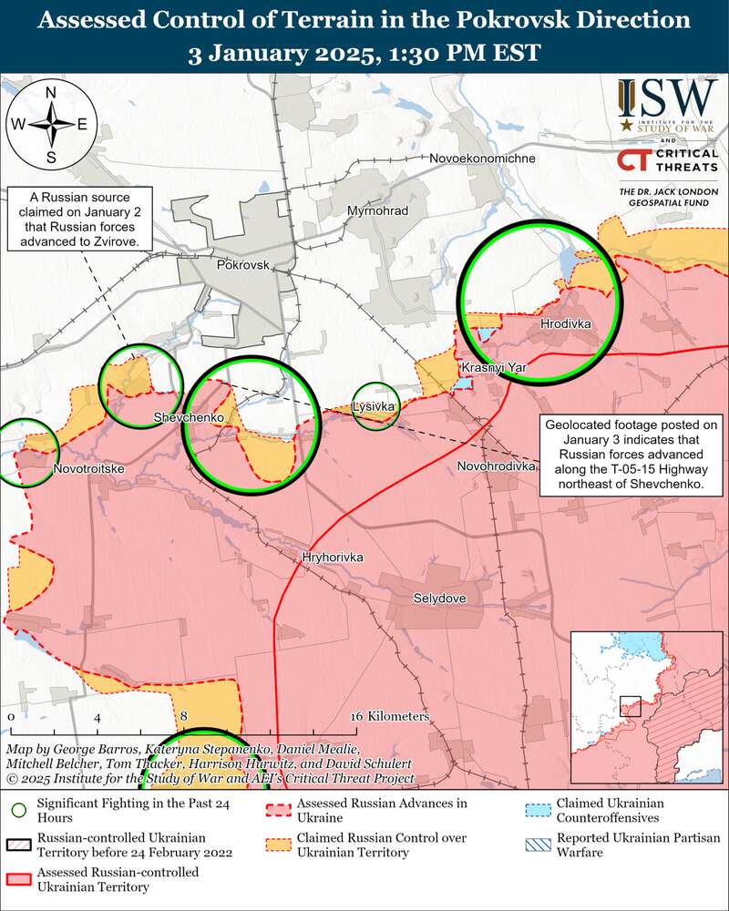 Російські війська просунулися в районах Покровська, Курахового та Вугледара: в ISW оцінили ситуацію. Карта dqxikeidqxidqrant