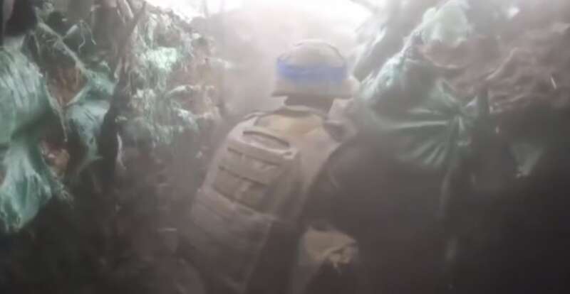 A Ukrainian soldier showed the clearance of enemy positions in the Kharkiv region: video