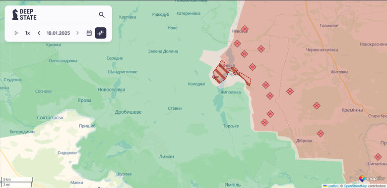 Russian advances near Ivanivka and Terna