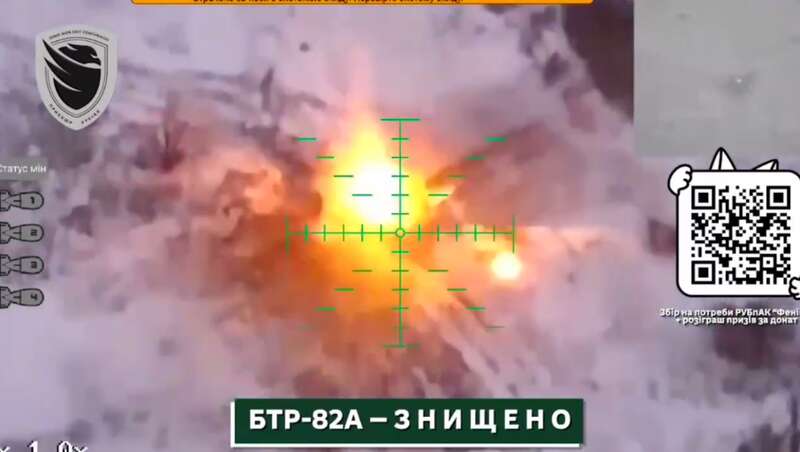 Near Kupiansk, UAV pilots destroyed 6 units of enemy armored vehicles. Video