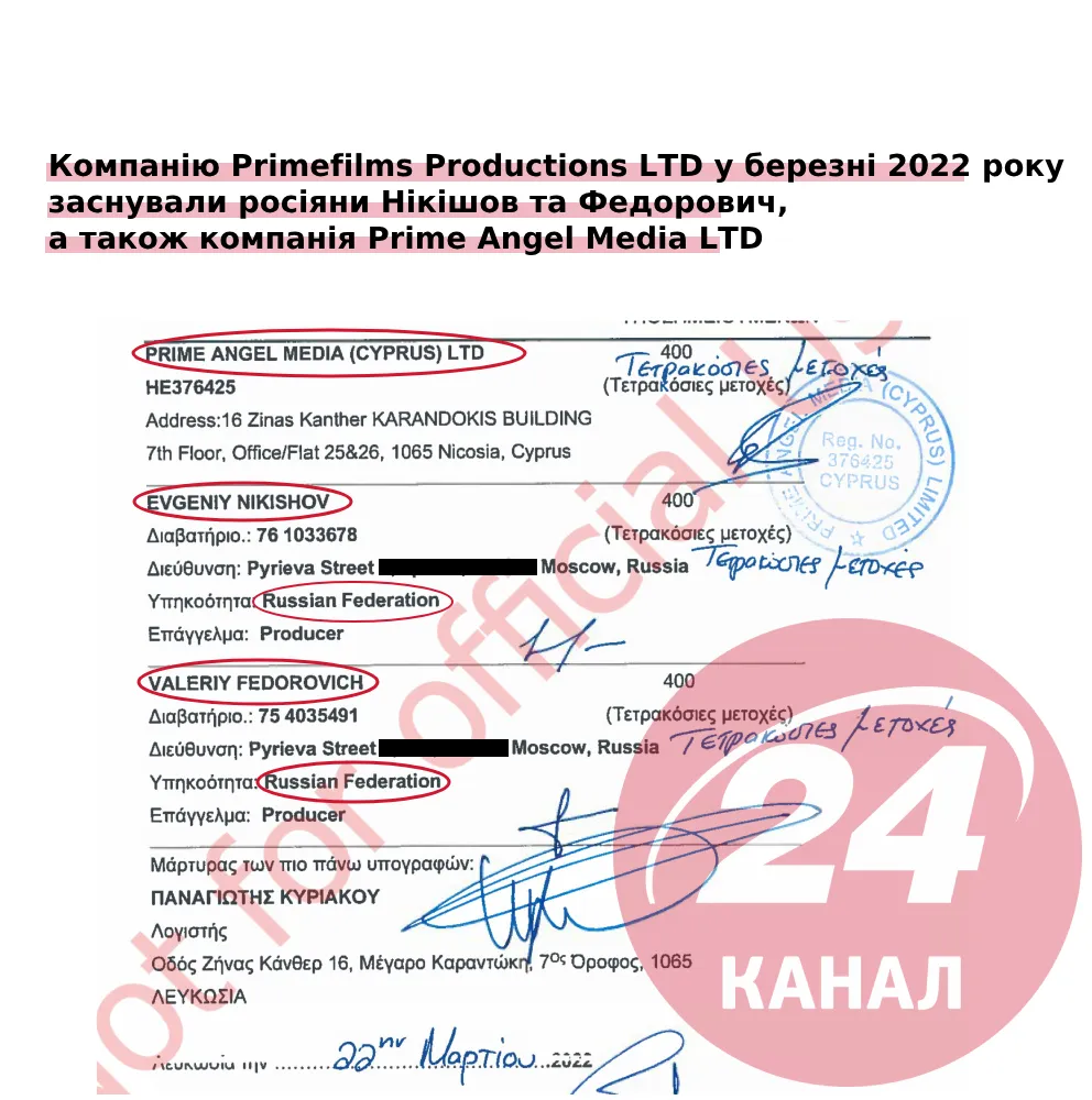    Primefilms Productions LTD